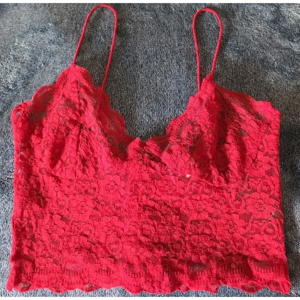 ASOS Camisole Size 4 Women Floral Red Sleeveless Scoop Neck Tank Top Blouse